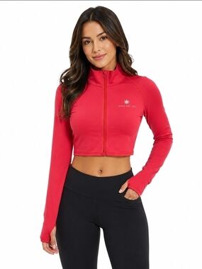 bloq UV Active Zip Jacket in Bright Pink